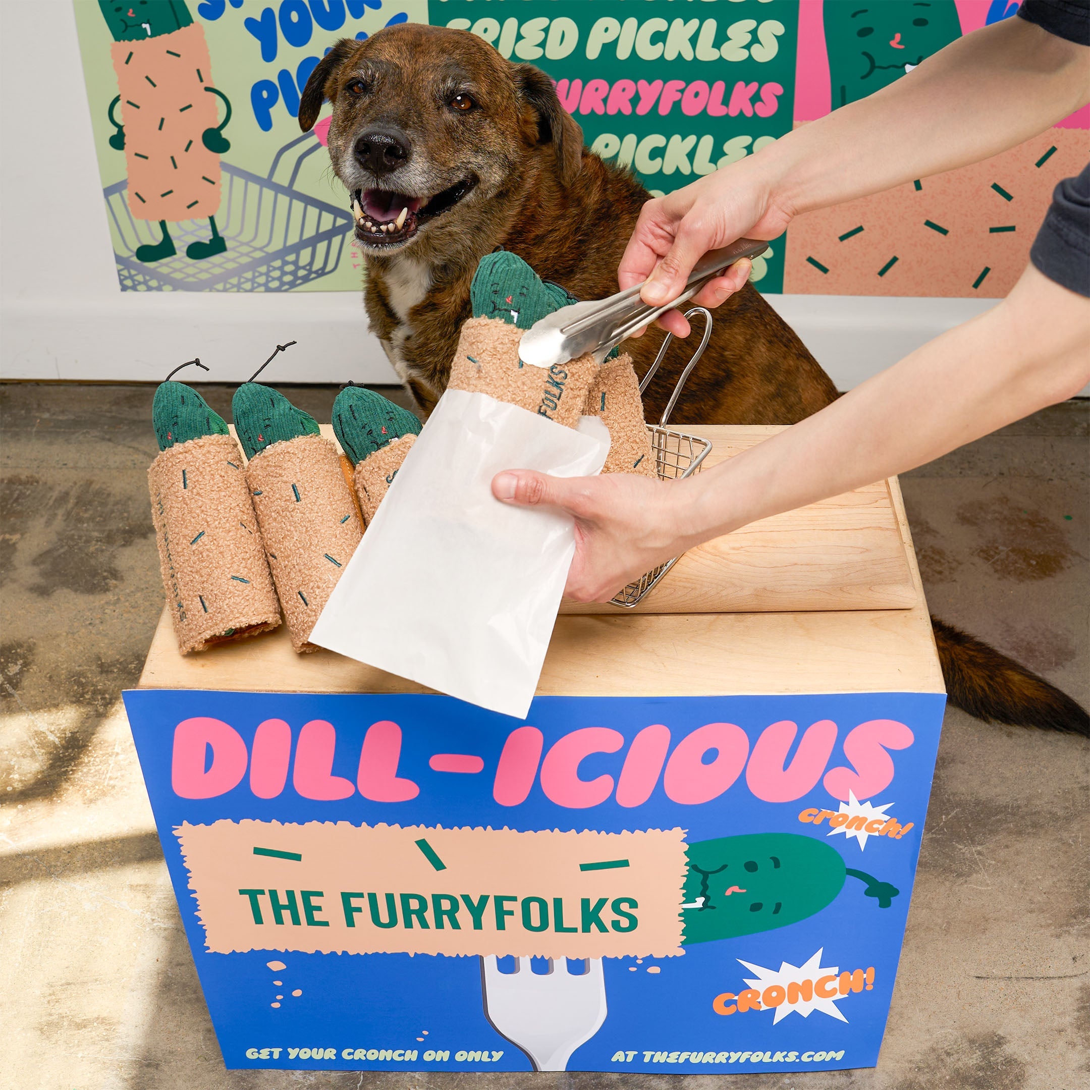 Fried Pickle Nosework Dog Toy
