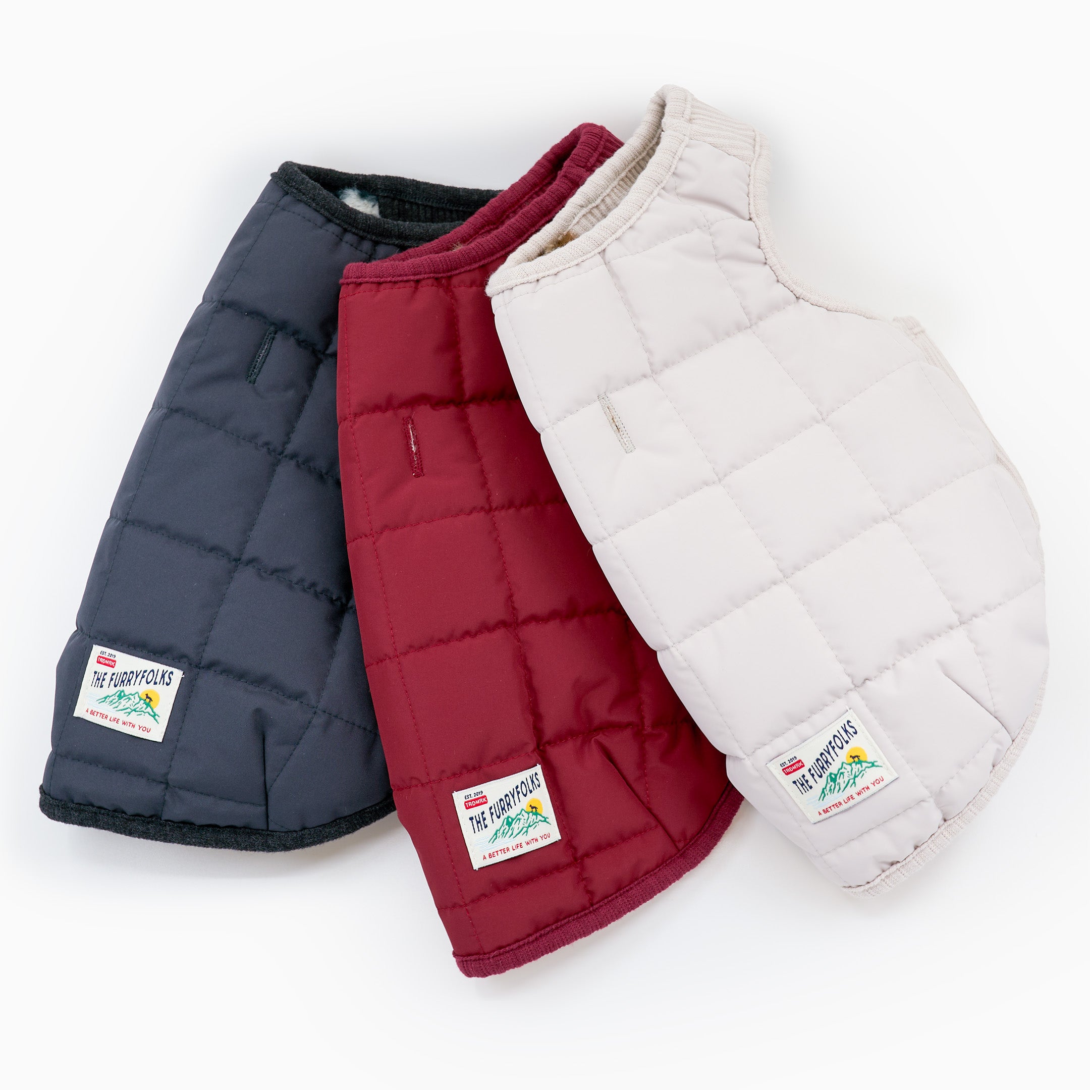 Reversible Puffer Vest Grey