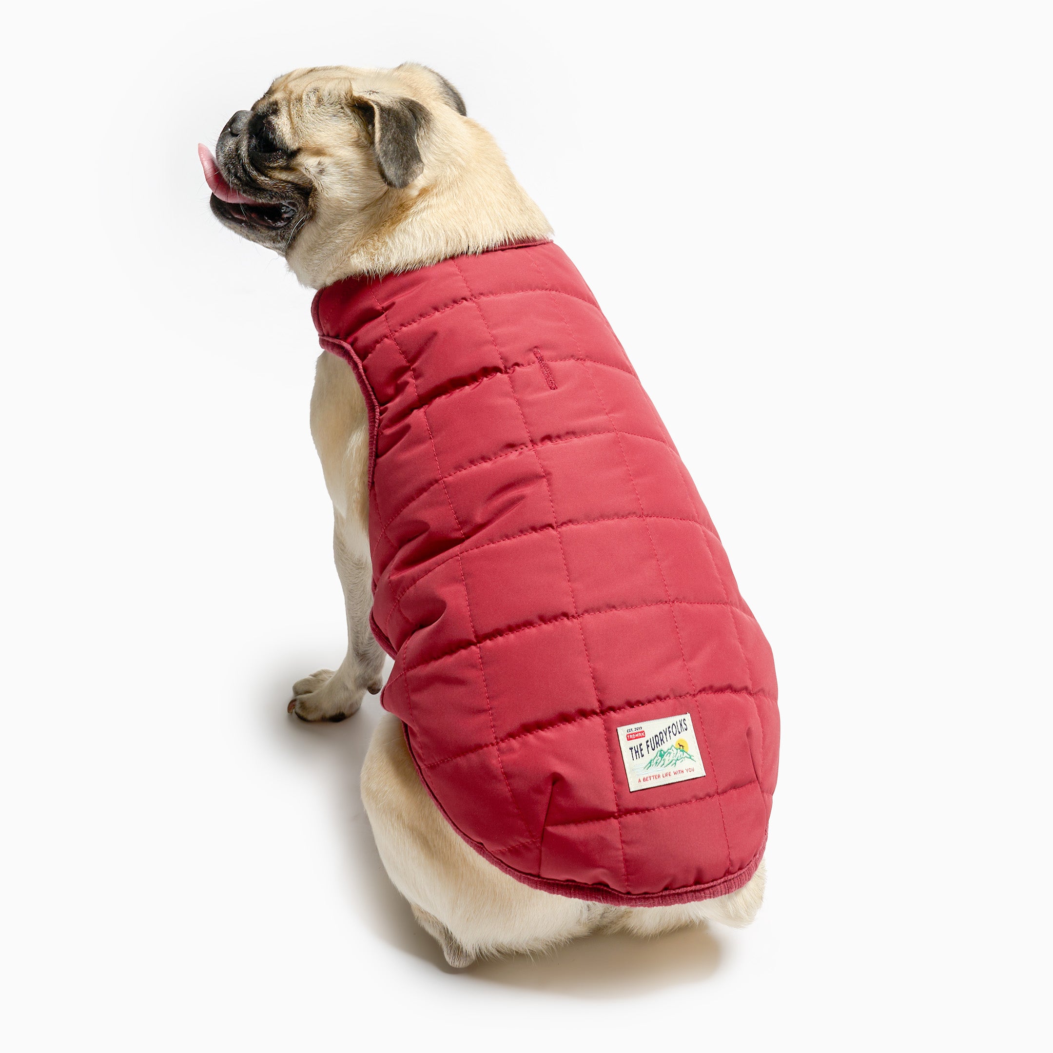Reversible Puffer Vest Burgundy